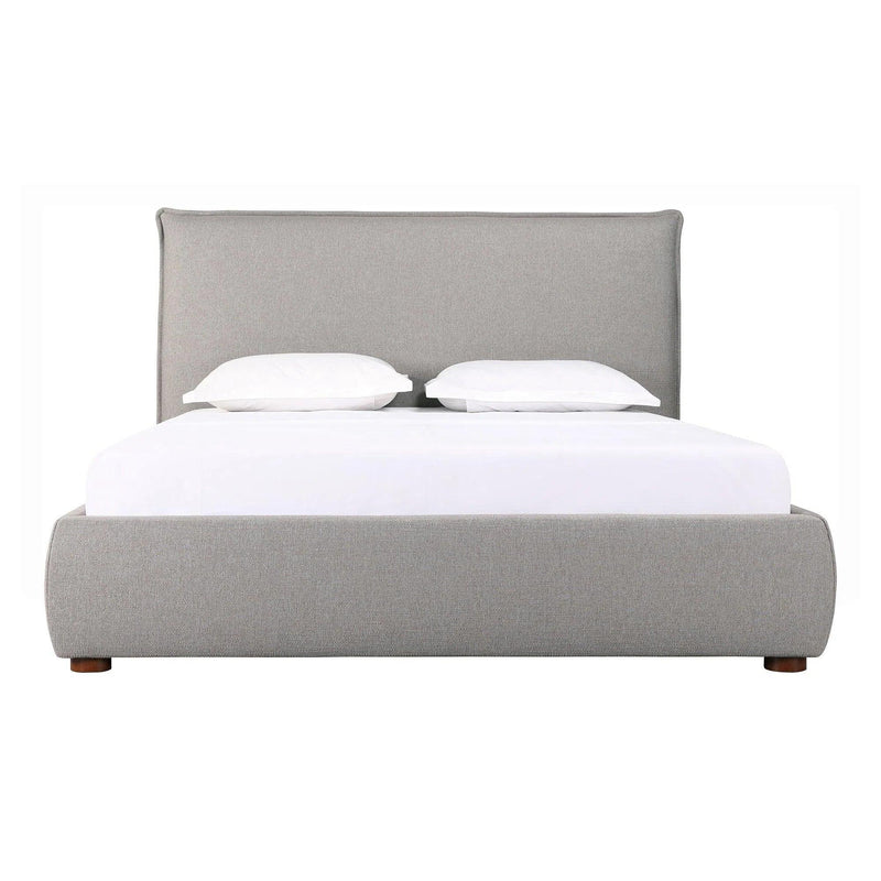 Luzon polyester Upholstered Grey Bed Beds LOOMLAN By Moe's Home