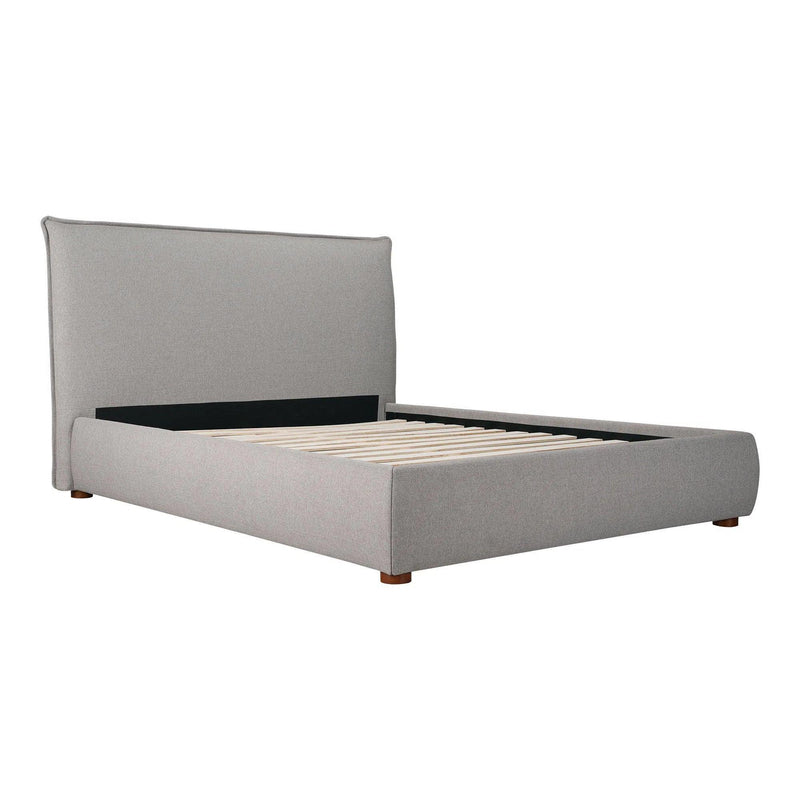 Luzon polyester Upholstered Grey Bed Beds LOOMLAN By Moe's Home