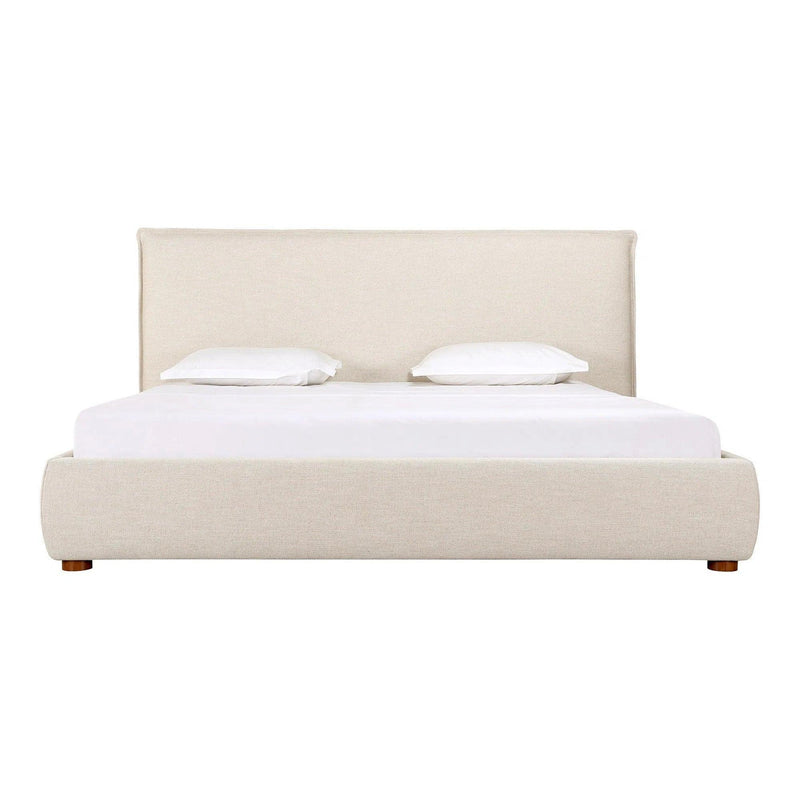 Luzon Wood Wheat Queen Bed Beds LOOMLAN By Moe's Home