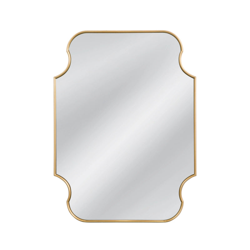 Lyenda Wood and Resin Gold Vertical Wall Mirror Wall Mirrors LOOMLAN By Bassett Mirror