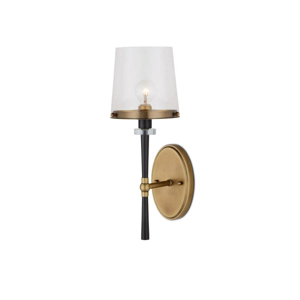 Lyndall Metal and Glass Gold Wall Sconce Wall Sconces LOOMLAN By Currey & Co