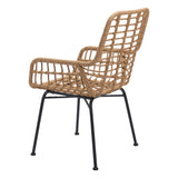 Lyon Dining Chair (Set of 2) Natural Outdoor Dining Chairs LOOMLAN By Zuo Modern