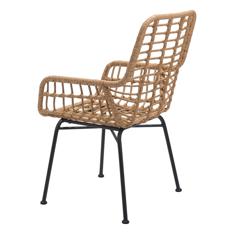 Lyon Dining Chair (Set of 2) Natural Outdoor Dining Chairs LOOMLAN By Zuo Modern