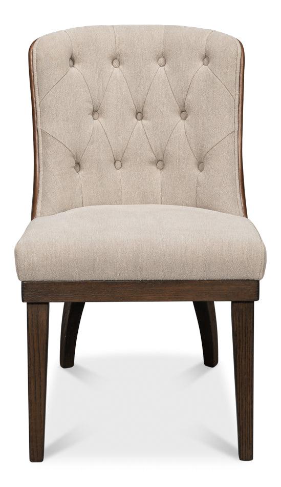 Lyra Wood and Leather Black Armless Side Chair Club Chairs LOOMLAN By Sarreid