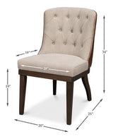 Lyra Wood and Leather Black Armless Side Chair Club Chairs LOOMLAN By Sarreid