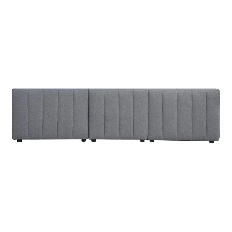 Lyric Classic L-Shaped Polyester Upholstered Grey Modular Modular Sofas LOOMLAN By Moe's Home