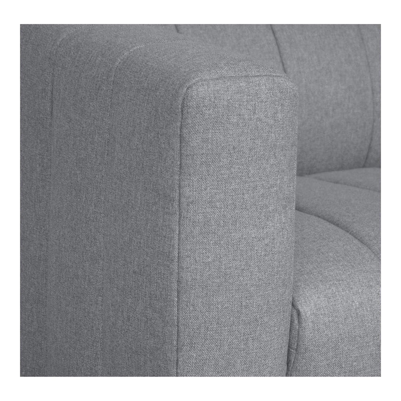 Lyric Classic L-Shaped Polyester Upholstered Grey Modular Modular Sofas LOOMLAN By Moe's Home