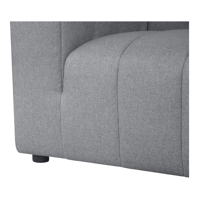 Lyric Classic L-Shaped Polyester Upholstered Grey Modular Modular Sofas LOOMLAN By Moe's Home