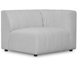 Lyric Classic Light Grey 5-piece L-Shaped Modular Sectional Sofa Modular Sofas LOOMLAN By Moe's Home