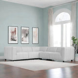 Lyric Classic Light Grey 5-piece L-Shaped Modular Sectional Sofa Modular Sofas LOOMLAN By Moe's Home