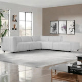 Lyric Dream Light Grey Modular Sectional Couch Set of 5 PC Set Stain Resistant Modular Sofas LOOMLAN By Moe's Home