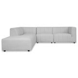 Lyric Dream Light Grey Modular Sectional Couch Set of 5 PC Set Stain Resistant Modular Sofas LOOMLAN By Moe's Home