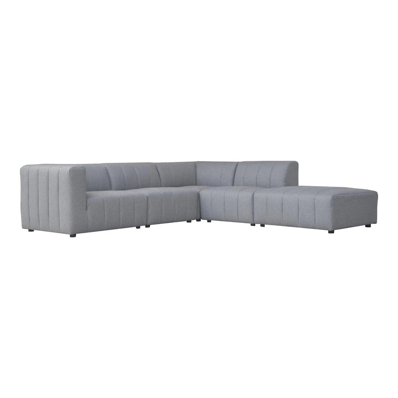 Lyric Dream Polyester Upholstered Modular Sectional Right Modular Sofas LOOMLAN By Moe's Home