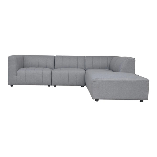 Lyric Dream Polyester Upholstered Modular Sectional Right Modular Sofas LOOMLAN By Moe's Home