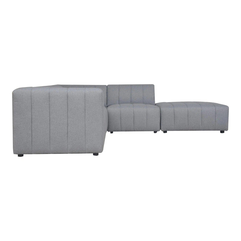 Lyric Dream Polyester Upholstered Modular Sectional Right Modular Sofas LOOMLAN By Moe's Home