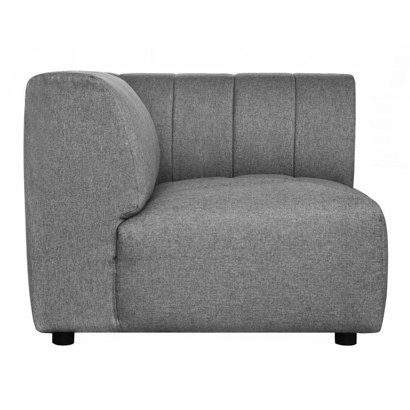 Lyric Grey Corner Chair – Contemporary Living Room Furniture Modular Components LOOMLAN By Moe's Home