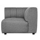 Lyric Grey Corner Chair – Contemporary Living Room Furniture Modular Components LOOMLAN By Moe's Home