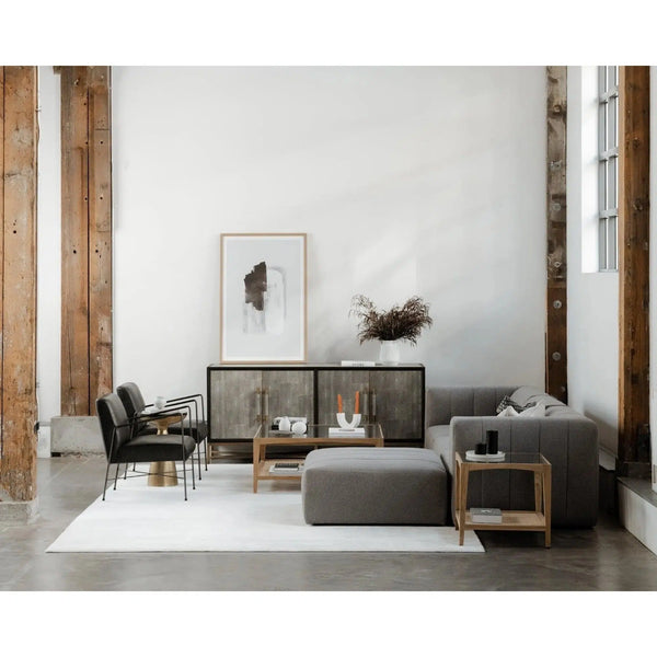 Lyric Grey Modular Left Armchair Modular Components LOOMLAN By Moe's Home