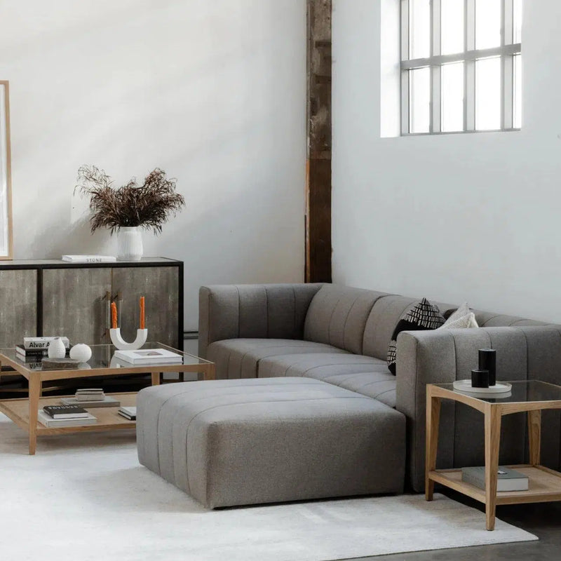 Lyric Grey Modular Left Armchair Modular Components LOOMLAN By Moe's Home