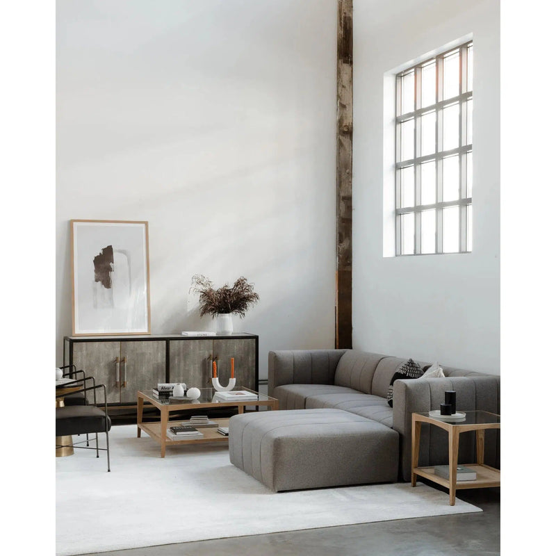 Lyric Grey Modular Right Armchair Modular Components LOOMLAN By Moe's Home