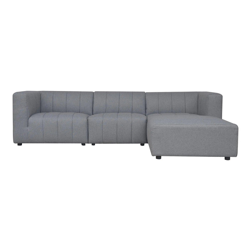 Lyric Lounge Polyester Upholstered Grey Modular Sectional Modular Sofas LOOMLAN By Moe's Home