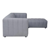 Lyric Lounge Polyester Upholstered Grey Modular Sectional Modular Sofas LOOMLAN By Moe's Home