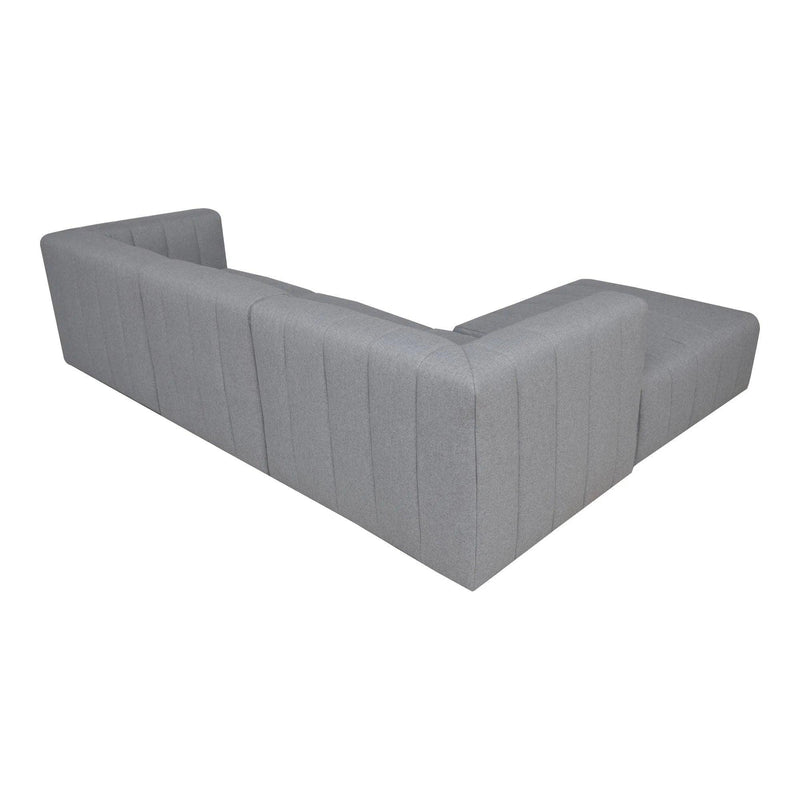 Lyric Lounge Polyester Upholstered Grey Modular Sectional Modular Sofas LOOMLAN By Moe's Home