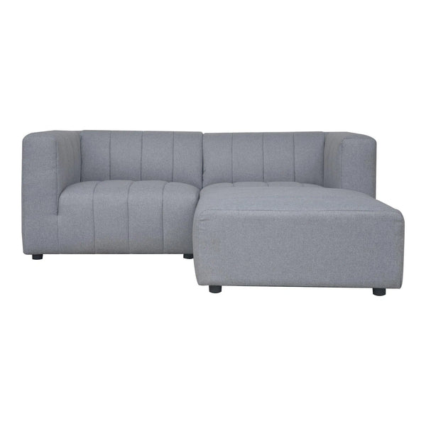 Lyric Nook Polyester Upholstered Grey Modular Sectional Modular Sofas LOOMLAN By Moe's Home