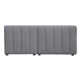 Lyric Nook Polyester Upholstered Grey Modular Sectional Modular Sofas LOOMLAN By Moe's Home