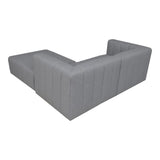 Lyric Nook Polyester Upholstered Grey Modular Sectional Modular Sofas LOOMLAN By Moe's Home