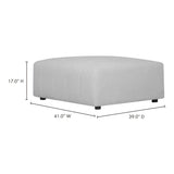 Lyric Off White Modular Ottoman Otmeal Ottomans LOOMLAN By Moe's Home