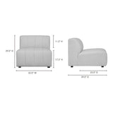 Lyric Off White Modular Slipper Chair Otmeal Modular Components LOOMLAN By Moe's Home