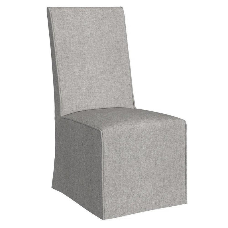 Mackie Rubberwood and Metal Caster Grey Armless Dining Chair Dining Chairs LOOMLAN By Bassett Mirror