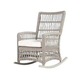 Mackinac Patio Furniture Wicker Outdoor Porch Rocker High Back Outdoor Lounge Chairs LOOMLAN By Lloyd Flanders