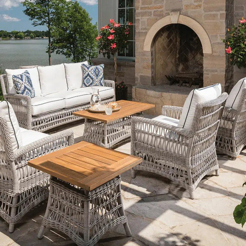 Mackinac Patio Lounge Set With Sofa Chairs Loveseat and Tables Outdoor Lounge Sets LOOMLAN By Lloyd Flanders