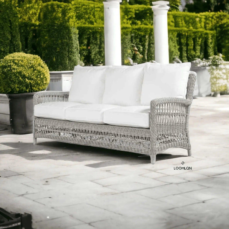 Mackinac Patio Lounge Set With Sofa Chairs Loveseat and Tables Outdoor Lounge Sets LOOMLAN By Lloyd Flanders