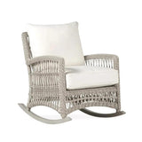 Mackinac Wicker Outdoor Rocker Lounge Chair With Cushions Lloyd Flanders Outdoor Lounge Chairs LOOMLAN By Lloyd Flanders