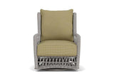 Mackinac Wicker Outdoor Swivel Glider Lounge Chair With Cushions Outdoor Lounge Chairs LOOMLAN By Lloyd Flanders