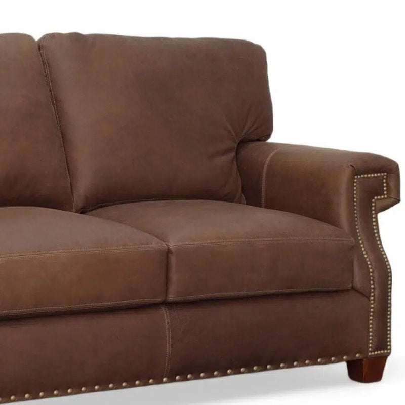 Made In the USA 90" Top Grain Leather Sofa Modern Hartford Sofas & Loveseats LOOMLAN By Uptown Sebastian