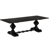 Madeira Dining Table, Hand Rubbed Black Dining Tables LOOMLAN By Noir