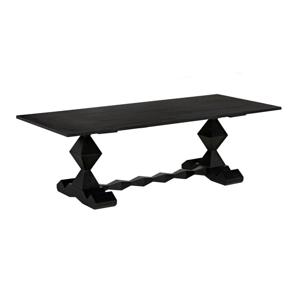 Madeira Dining Table, Hand Rubbed Black Dining Tables LOOMLAN By Noir