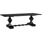 Madeira Dining Table, Hand Rubbed Black Dining Tables LOOMLAN By Noir