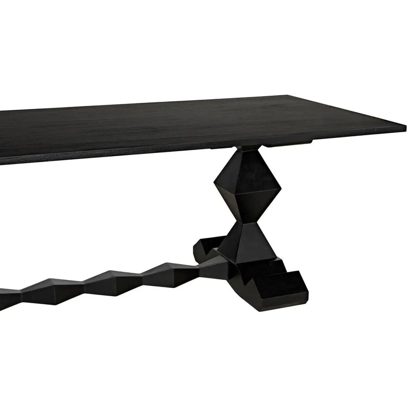 Madeira Dining Table, Hand Rubbed Black Dining Tables LOOMLAN By Noir