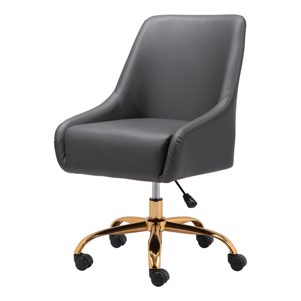 Madelaine Office Chair Gray Office Chairs LOOMLAN By Zuo Modern