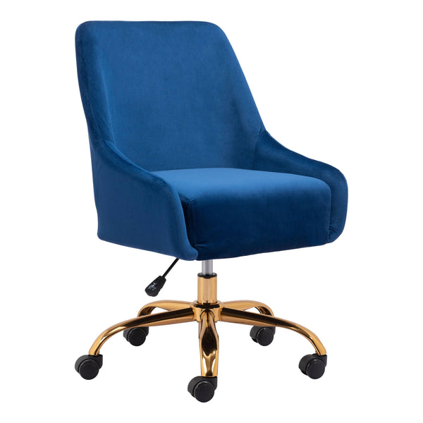 Madelaine Office Chair Navy Office Chairs LOOMLAN By Zuo Modern