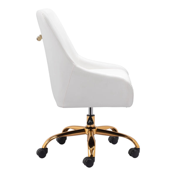 Madelaine Office Chair White Office Chairs LOOMLAN By Zuo Modern