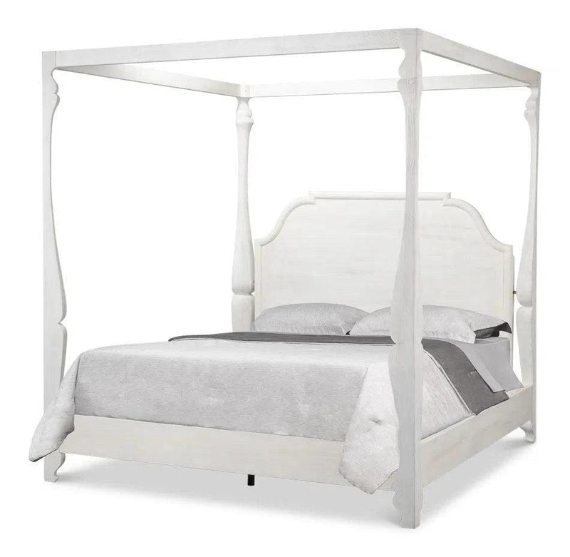 Madeline Brown Wooden Bed Frame Beds LOOMLAN By Sarreid