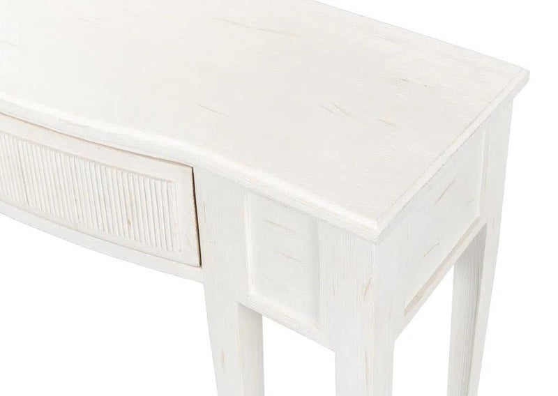 Madora Bungalow Console Table With Drawer White Wood Console Tables LOOMLAN By Sarreid