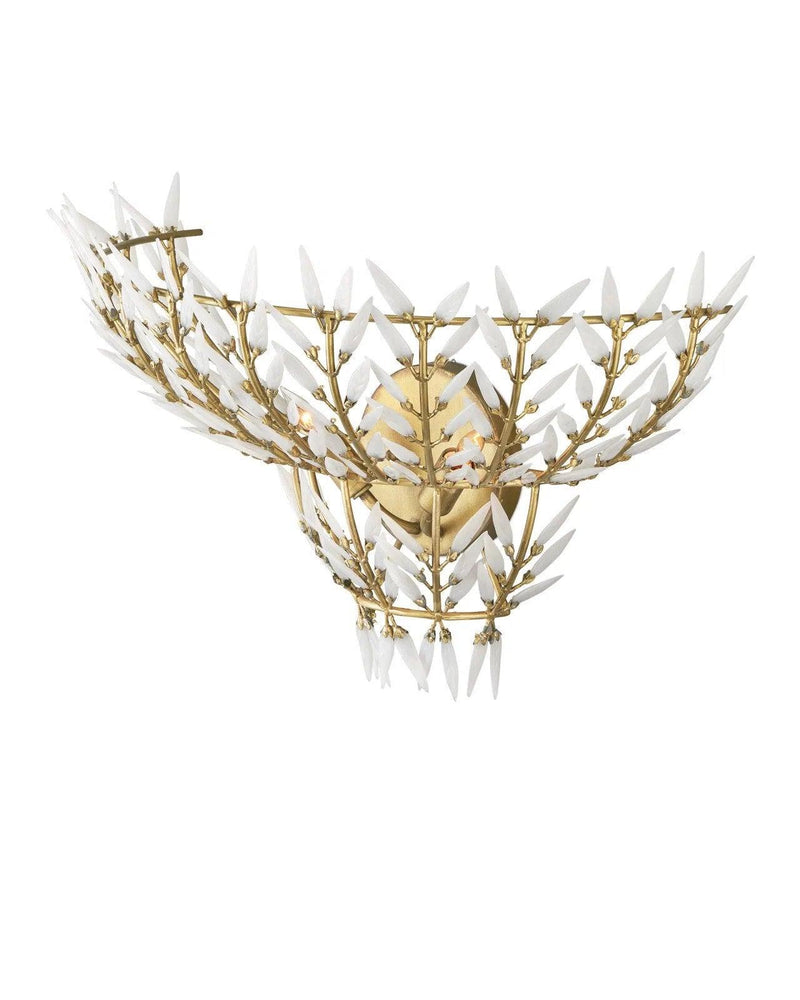 Magnum OpusIron Iron and Glass Gold Wall Sconce Wall Sconces LOOMLAN By Currey & Co