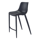 Magnus Bar Chair (Set of 2) Black Bar Stools LOOMLAN By Zuo Modern